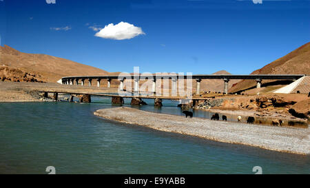 Chemin de fer Qinghai-Tibet Banque D'Images