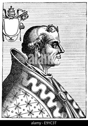 Le Pape Grégoire III ou Grégoire III, le pape de 731 à 741, Papst Gregor III Banque D'Images