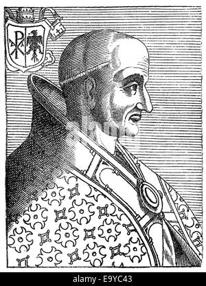 Le pape Serge III, pape de 904 à 911, Sergius III., Gegenpapst Banque D'Images