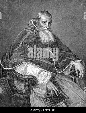 Le pape Paul III Farnese Alessandro ou, 1468 - 1549, le Pape de l'Église catholique romaine de 1534-1549 , Papst Paul III. oder Alessa Banque D'Images
