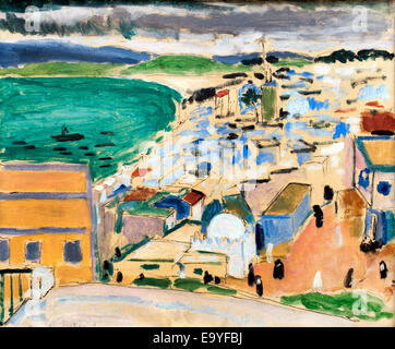 Vue sur la baie de Tanger - Vue de la baie de Tanger ( Maroc - 1912 ) marocain par Henri Matisse France peintre français Banque D'Images
