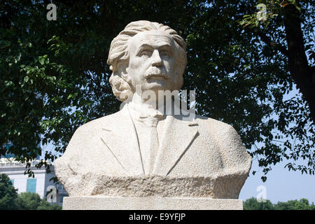 Nanchang Lac Qingshan sculpture Albert Einstein Banque D'Images