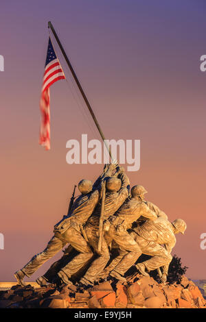 US Marine Corps War Memorial, également connu sous le nom de Mémorial Iwo-Jima à Arlington, Virginia, USA. Banque D'Images