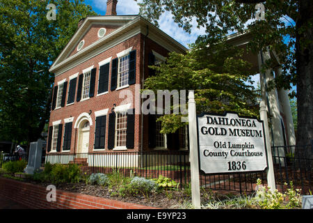 Musée de l'or Dahlonega, Géorgie. Ville minière d'or historique Banque D'Images