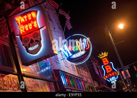 Beale Street, Memphis Tennessee Banque D'Images