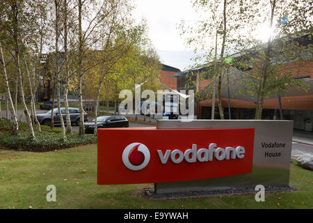 Maison de Vodafone, le quartier général de la Division mondiale appelé Vodafone Group plc. dans le Berkshire. Banque D'Images