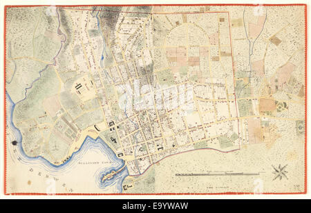 Carte de la ville de Hobart [1838 ?] Carte de la ville de Hobart [1838] 15205244415 o Banque D'Images