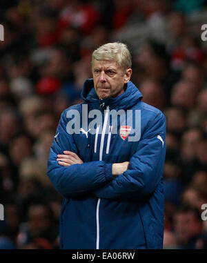 Londres, ANGLETERRE - 04 novembre : Manager d'Arsenal, Arsène Wenger au cours de l'UEFA Champions League correspondre entre Arsenal à partir de l'Angleterre et l'Anderlecht de Belgique a joué à l'Emirates Stadium, le 04 novembre, 2014 à Londres, en Angleterre. (Photo de Mitchell Gunn/ESPA) Banque D'Images