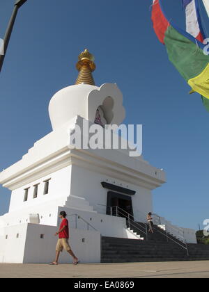 Stupa, temple bouddhiste, Benalmadena, Costa del Sol, Andalousie, Espagne Banque D'Images