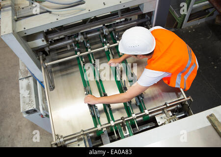 Employé d'usine Machines de travail Banque D'Images