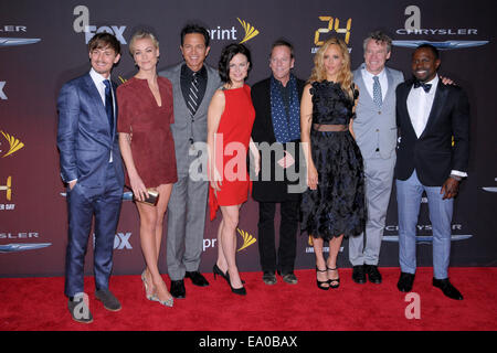 '24 : vivre un autre jour' première mondiale - Avec des arrivées : Yvonne Strahovski Giles Matthey,,Benjamin Bratt, Mary Lynn Rajskub, Kiefer Sutherland, Kim Raver, Tate Donovan, Gbenga Akinnagbe Où : Manhattan, New York, United States Quand : 02 mai 2014 Banque D'Images