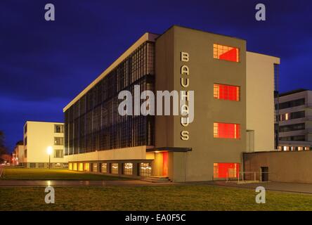 Bauhaus Dessau Bauhaus Dessau Nacht - nuit 01 Banque D'Images