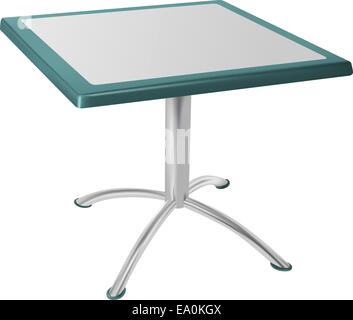 Vector table métallique isolé sur fond blanc Illustration de Vecteur