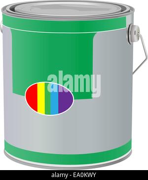 Peinture réaliste vecteur peut sur fond blanc Illustration de Vecteur