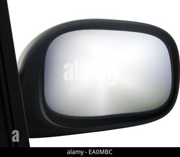 Côté voiture miroir sur fond blanc Illustration de Vecteur