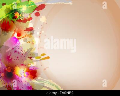 Aquarelle abstraite vecteur image flowerlike, eps 10 fichier, mesh et gradient transparent utilisé Illustration de Vecteur