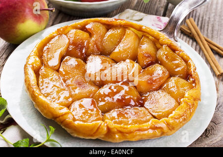 Apple français - Pâtisserie tarte tatin Banque D'Images