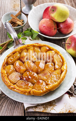 Tarte tatin - Tarte aux pommes Banque D'Images