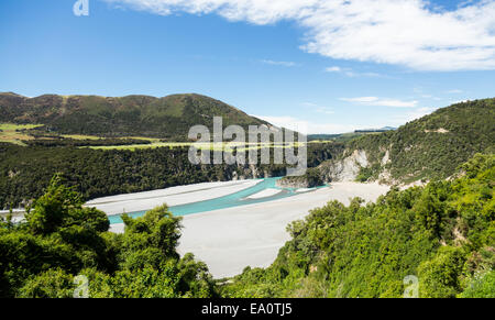 Vue sur les Alpes du Sud Nouvelle-Zélande Banque D'Images