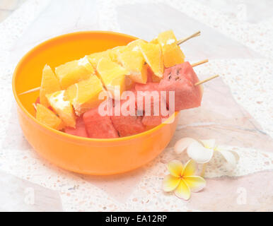 brochette de fruits Banque D'Images