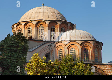 Coupoles de l'église du Saint Sauveur à Chora, Istanbul, Turquie. Banque D'Images