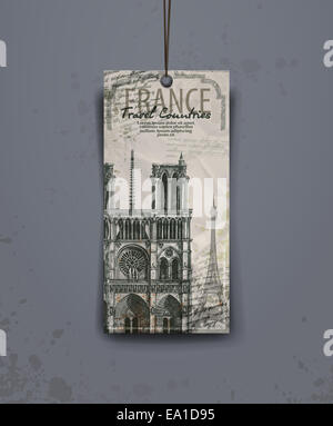 Cathédrale Notre-Dame. vector illustration Banque D'Images