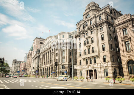 Les vieux bâtiments à Shanghai bund Banque D'Images