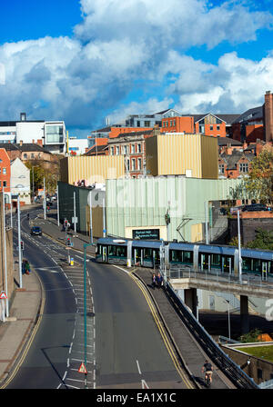 Le marché de la Dentelle de la ville de Nottingham, Angleterre Royaume-uni Banque D'Images