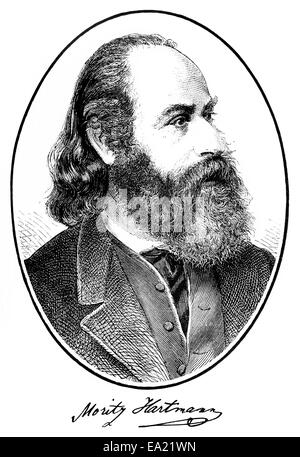 Moritz Hartmann, 1821 - 1872, un journaliste, écrivain et homme politique, le portrait von Moritz Hartmann, 1821 - 1872, ein öster Banque D'Images