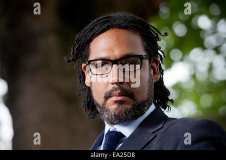 David Olusoga est un historien nigérian, auteur et réalisateur, à l'Edinburgh International Book Festival 2014. Banque D'Images