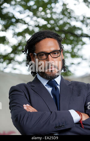 David Olusoga est un historien nigérian, auteur et réalisateur, à l'Edinburgh International Book Festival 2014. Banque D'Images