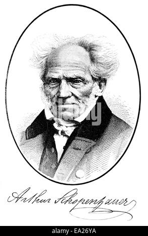 Arthur Schopenhauer, philosophe allemand, 1788-1860, écrivain et professeur d'université, von Portrait Arthur Schopenhauer (1788 - 1860 Banque D'Images