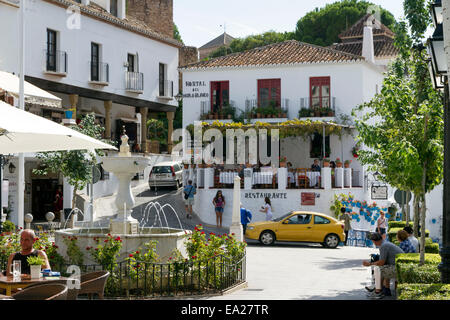 Place principale de Mijas sur l'Espagne Banque D'Images