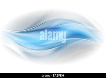 Résumé fond bleu glowing vagues. Vector illustration Banque D'Images