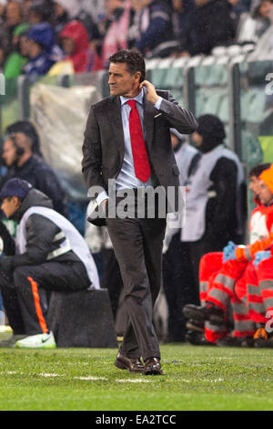 Turin, Italie. 4ème Nov, 2014. L'Olympiacos (Michel) Football/soccer Ligue des Champions : un groupe de correspondance entre l'Olympiacos 3-2 Juventus Juventus Stadium à à Turin, Italie . © Maurizio Borsari/AFLO/Alamy Live News Banque D'Images