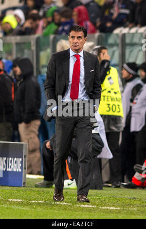 Turin, Italie. 4ème Nov, 2014. L'Olympiacos (Michel) Football/soccer Ligue des Champions : un groupe de correspondance entre l'Olympiacos 3-2 Juventus Juventus Stadium à à Turin, Italie . © Maurizio Borsari/AFLO/Alamy Live News Banque D'Images