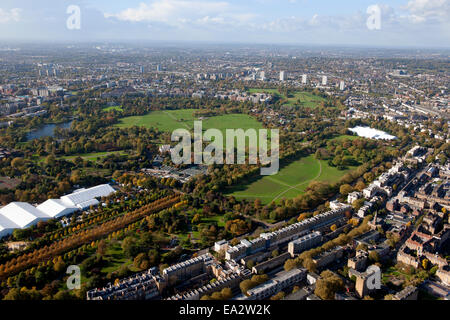 Regents Park, vu de l'air. Banque D'Images