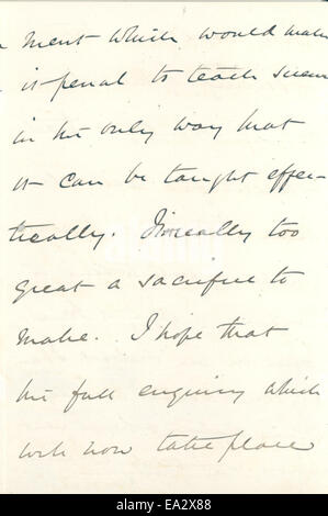 Une lettre écrite par John Burdon-Sanderson à Charles R. Darwin le 23 mai 1875. Cette correspondance historique donne un aperçu du dialogue scientifique de l'époque entre deux personnalités éminentes de la biologie. Banque D'Images