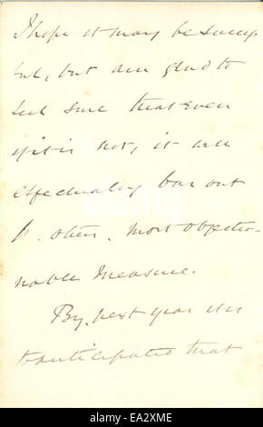 Cette lettre, écrite par John Burdon-Sanderson à Charles Darwin le 8 mai 1875, traite de sujets scientifiques liés à la biologie et à la physiologie. Il donne un aperçu de la correspondance entre deux personnalités éminentes de l'histoire des sciences. Banque D'Images