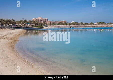 L'Emirates Palace Hotel, Abu Dhabi, Émirats arabes unis, Moyen Orient Banque D'Images