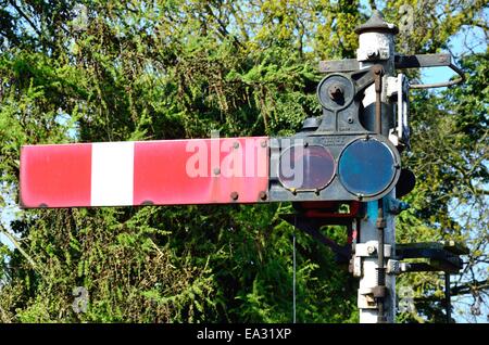 Style ancien signal ferroviaire Banque D'Images