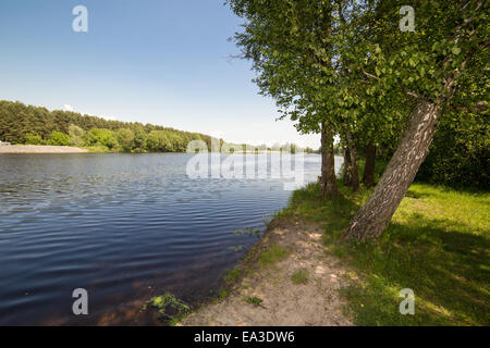 Mukhavets river, de la région de Brest, en Biélorussie Banque D'Images