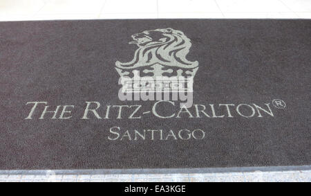 Le Ritz Carlton Palace hotel sign Santiago Chili Banque D'Images