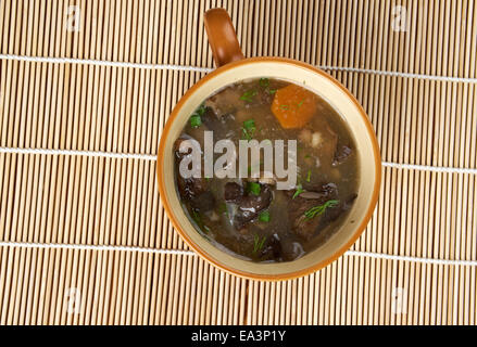 La choucroute aux champignons soupe russe Banque D'Images