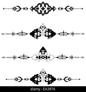 Série design motifs ottoman avec trente Banque D'Images