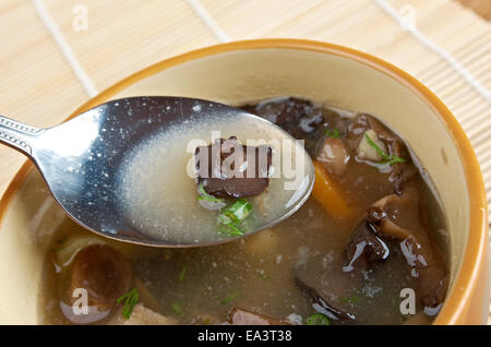 La choucroute aux champignons soupe russe Banque D'Images