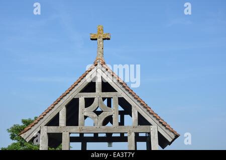 Lychgate traditionnel en bois Banque D'Images