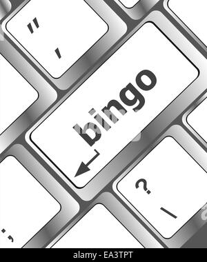 Bouton de bingo sur les touches du clavier de l'ordinateur Banque D'Images