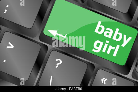 Bouton de touche clavier ordinateur - baby girl Banque D'Images