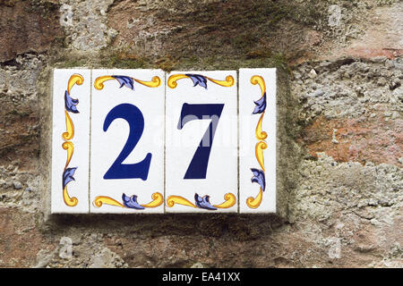 Numéro de la maison 27 Banque D'Images